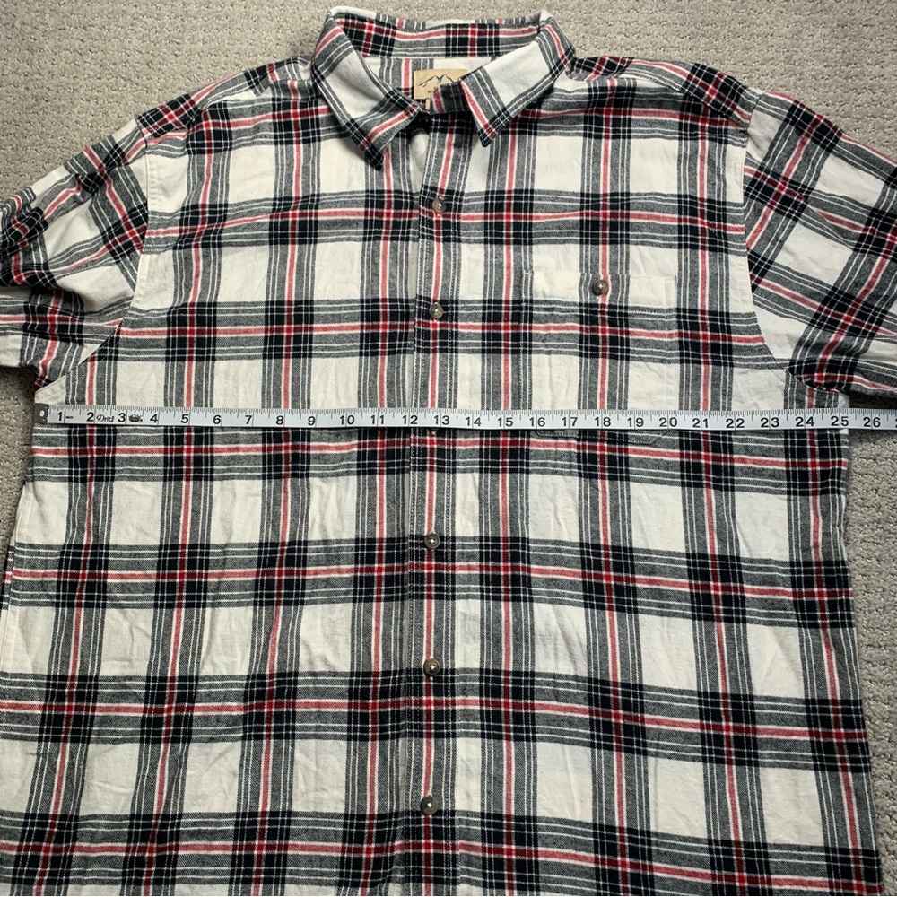 Blue Mountain Cotton Flannel Red Plaid Button Front Shirt MEN’S XL - Picture 7 of 8